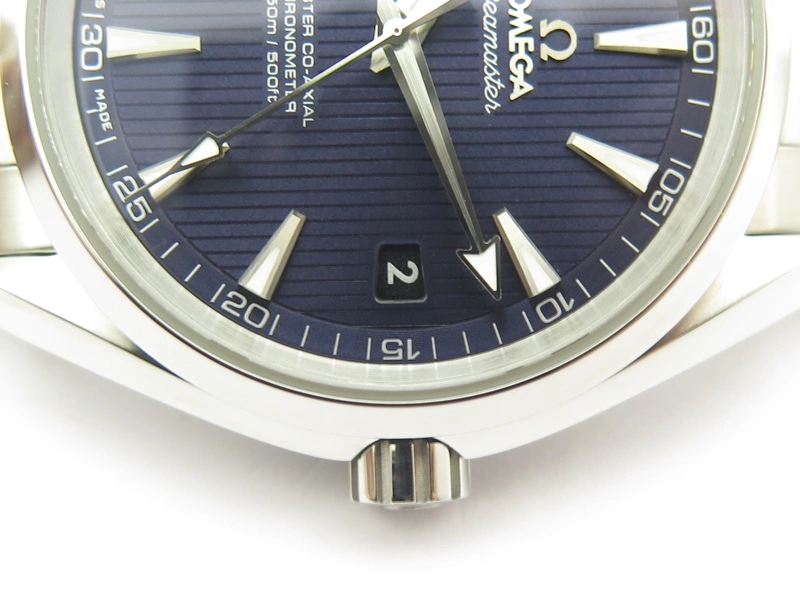 Aqua Terra 150M SS VSF 1:1 Best Edition Blue Textured Dial Silver Markers On SS Bracelet A8500 Super Clone