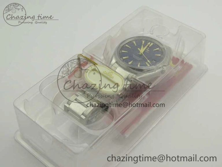Aqua Terra 150M SS VSF 1:1 Best Edition Blue Wave Textured Dial YG Hand on SS Bracelet A8500 Super Clone