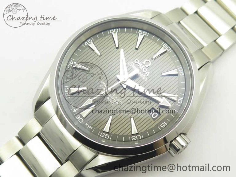 Aqua Terra 150M SS VSF 1:1 Best Edition Gray Textured Dial on SS Bracelet A8500 Super Clone