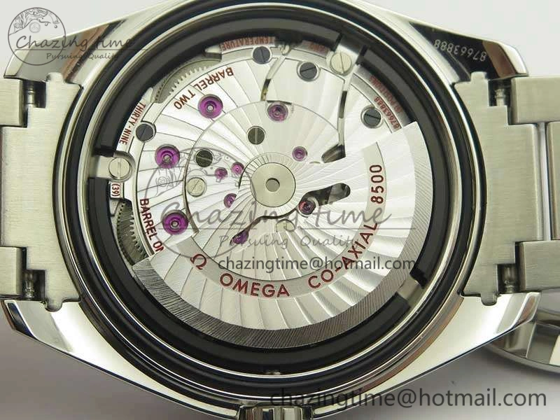 Aqua Terra 150M SS VSF 1:1 Best Edition White Textured Dial Blue Hands On SS Bracelet A8500 Super Clone