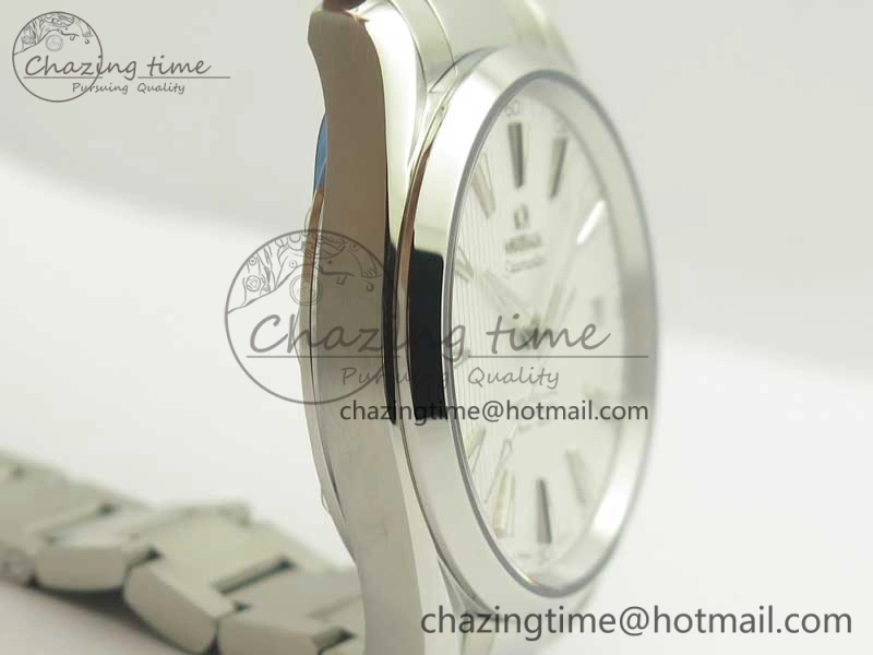 Aqua Terra 150M SS VSF 1:1 Best Edition White Textured Dial Silver Markers on SS Bracelet A8500 Super Clone