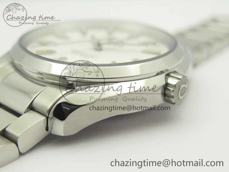 Aqua Terra 150M SS VSF 1:1 Best Edition White Textured Dial Silver Markers on SS Bracelet A8500 Super Clone