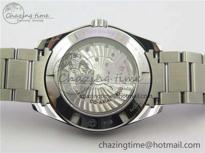 Aqua Terra 150M SS VSF 1:1 Best Edition White Wave Textured Dial on SS Bracelet A8500 Super Clone (2 Straps)