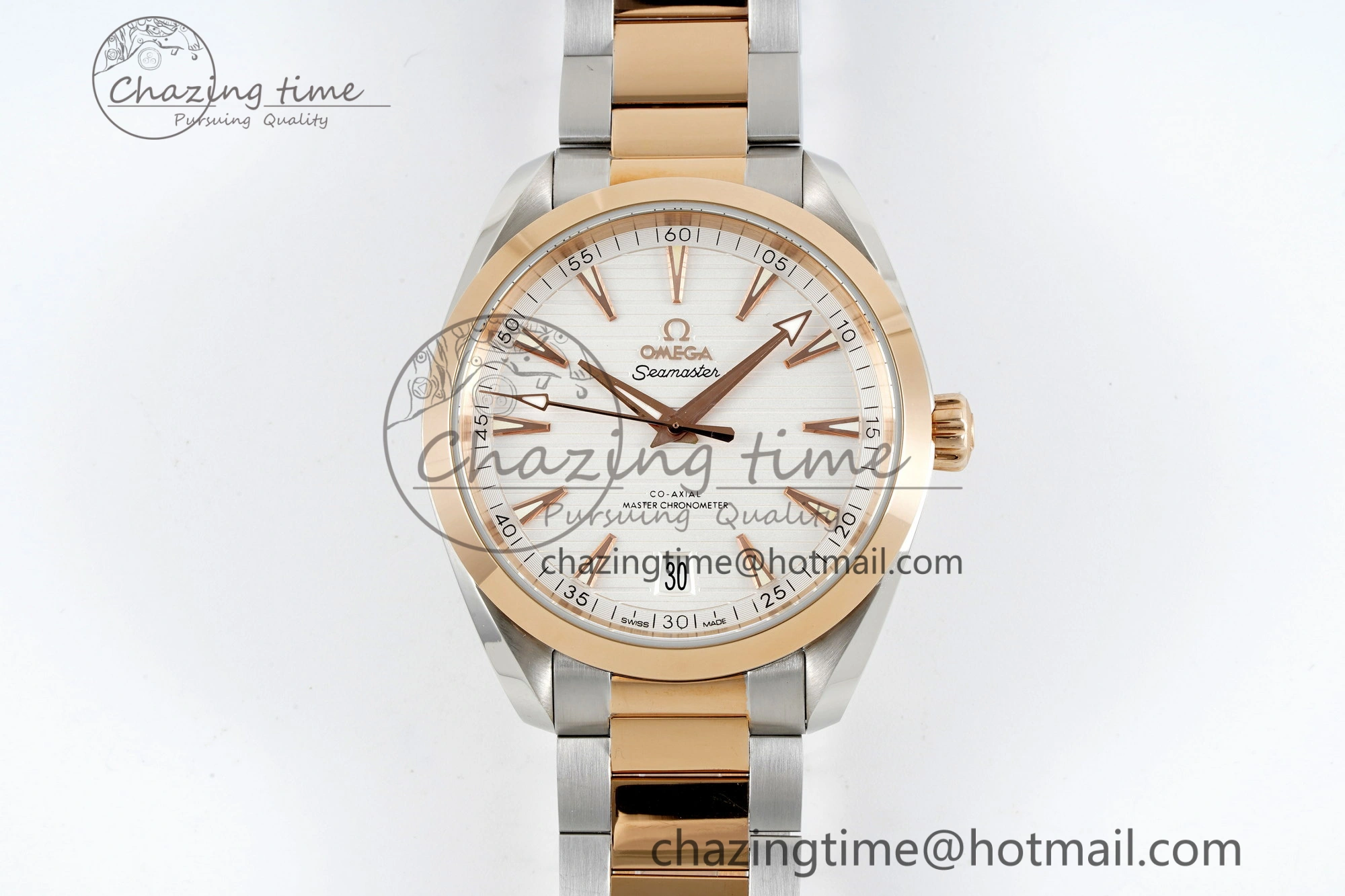 Aqua Terra 150M SS RG JQK 1:1 Best Edition White Dial on SS RG Bracelet A8900