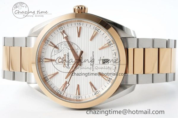 Aqua Terra 150M SS RG JQK 1:1 Best Edition White Dial on SS RG Bracelet A8900