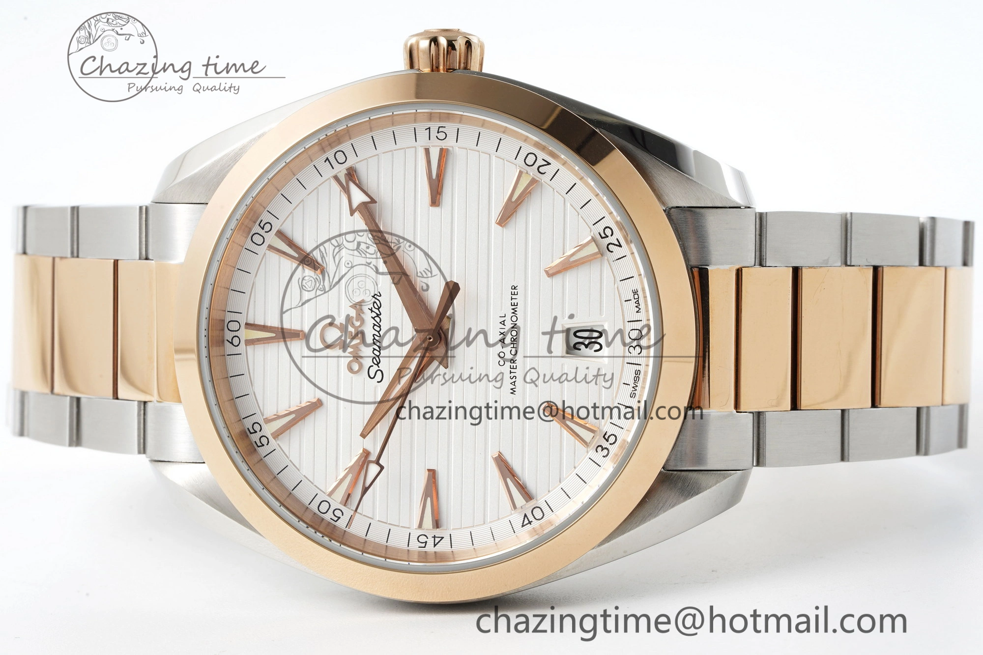 Aqua Terra 150M SS RG JQK 1:1 Best Edition White Dial on SS RG Bracelet A8900