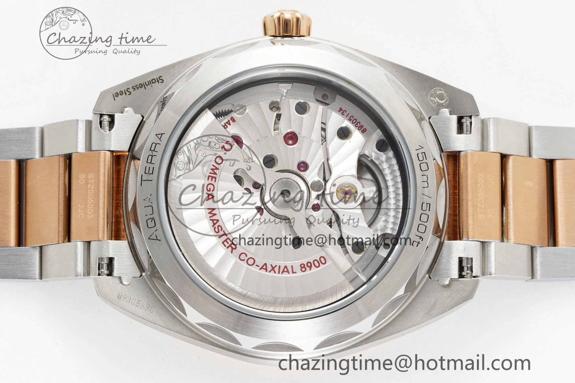 Aqua Terra 150M SS RG JQK 1:1 Best Edition White Dial on SS RG Bracelet A8900
