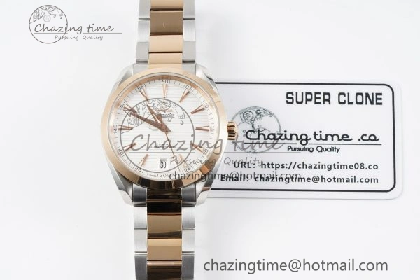 Aqua Terra 150M SS RG JQK 1:1 Best Edition White Dial on SS RG Bracelet A8900