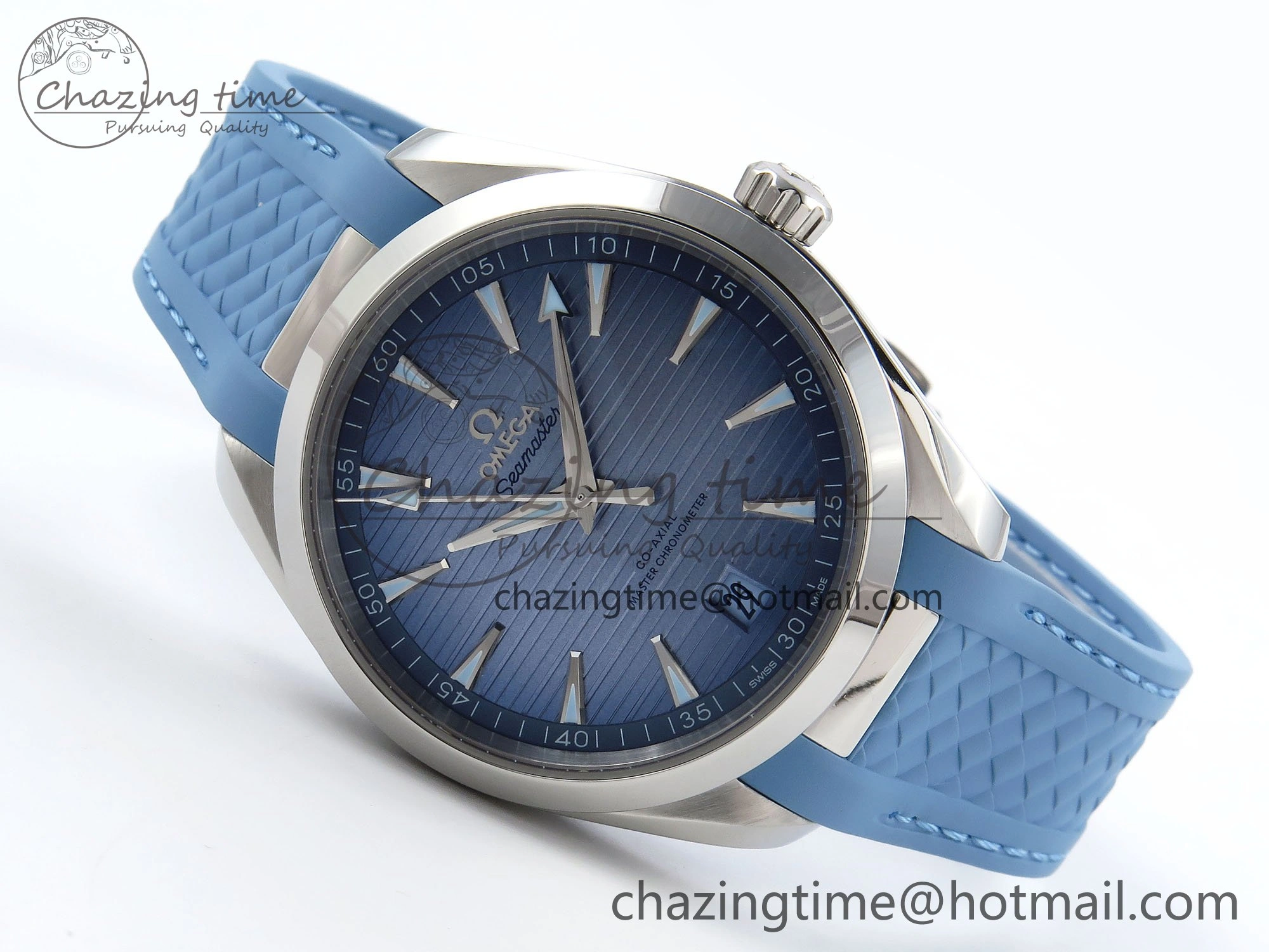 Aqua Terra 41mm VSF 1:1 Best Edition Summer Blue Dial on Blue Rubber Strap A8900 Super Clone