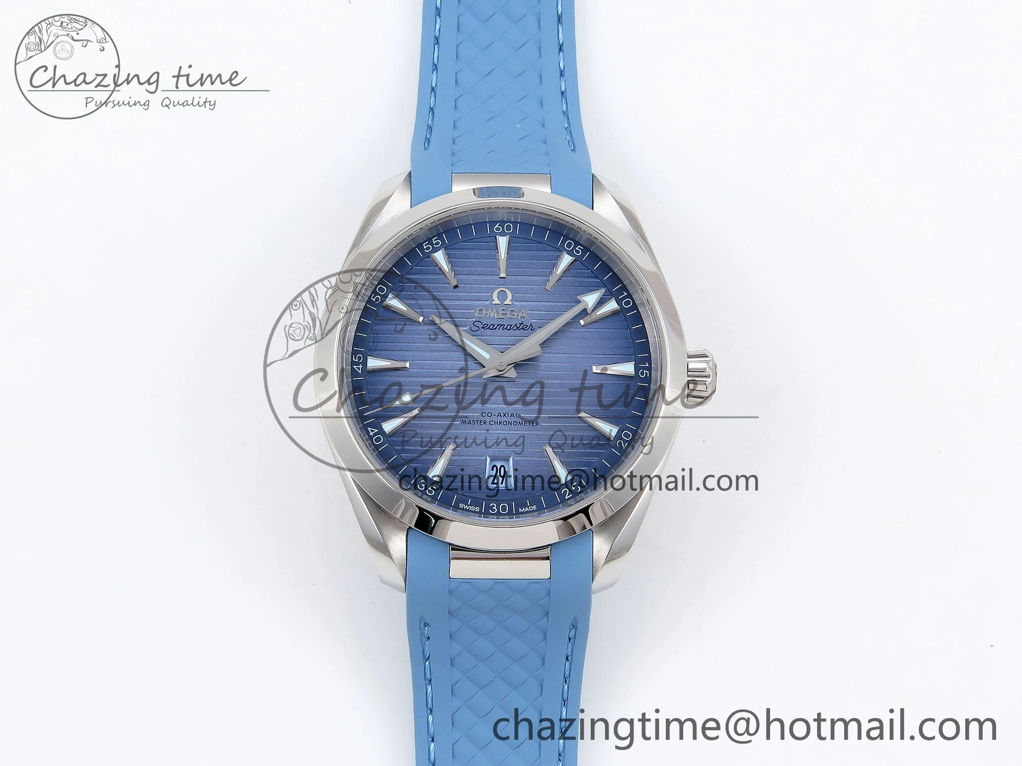Aqua Terra 41mm VSF 1:1 Best Edition Summer Blue Dial on Blue Rubber Strap A8900 Super Clone
