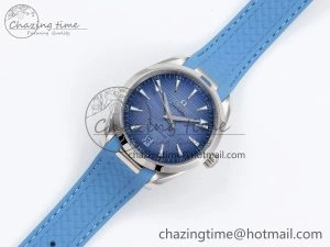 Aqua Terra 41mm VSF 1:1 Best Edition Summer Blue Dial on Blue Rubber Strap A8900 Super Clone
