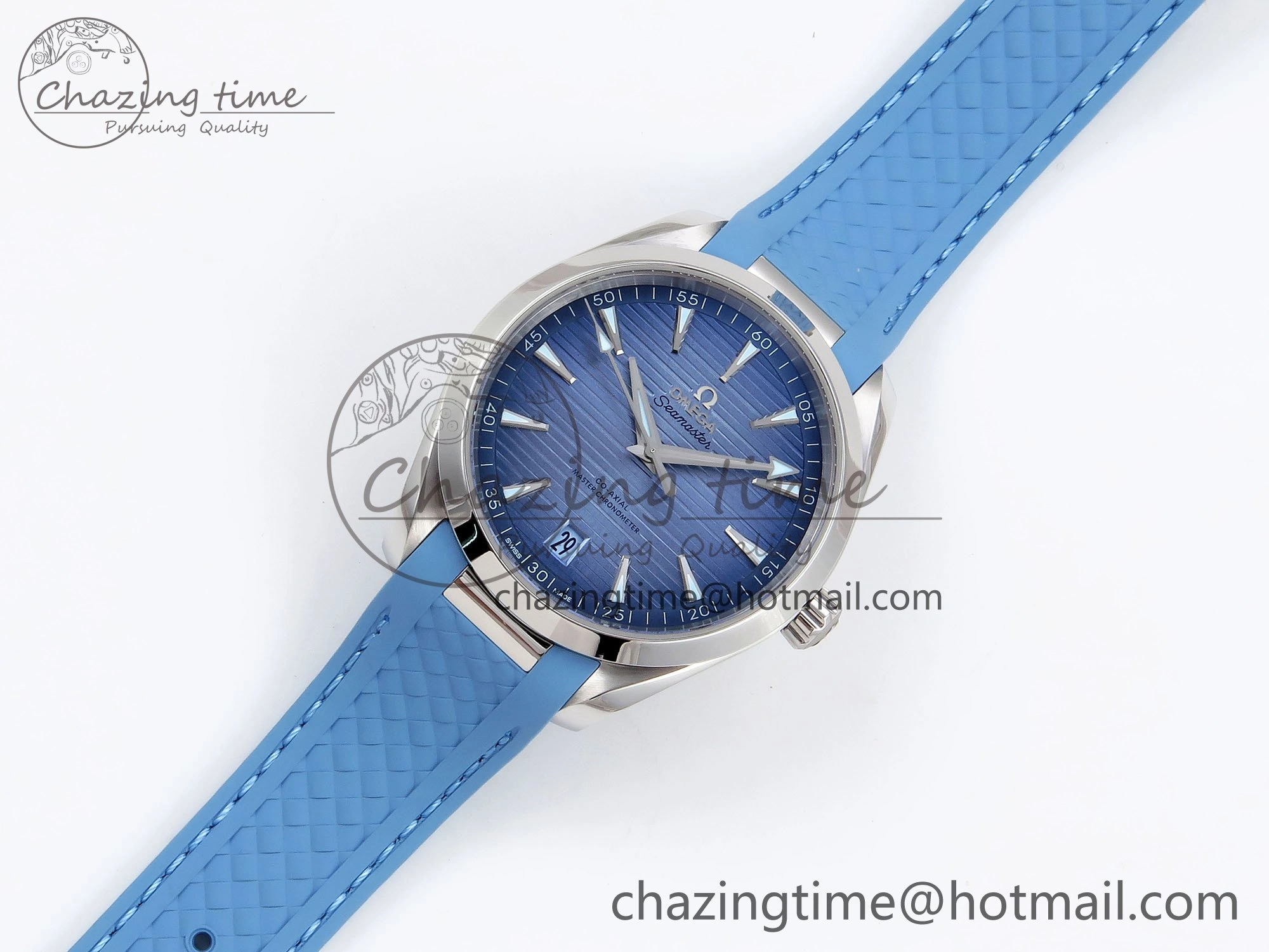 Aqua Terra 41mm VSF 1:1 Best Edition Summer Blue Dial on Blue Rubber Strap A8900 Super Clone