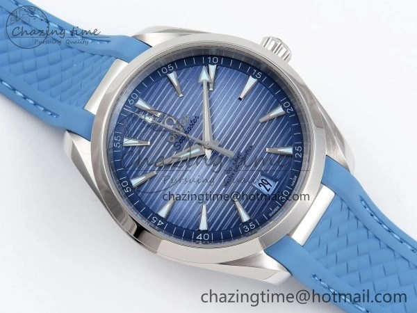 Aqua Terra 41mm VSF 1:1 Best Edition Summer Blue Dial on Blue Rubber Strap A8900 Super Clone