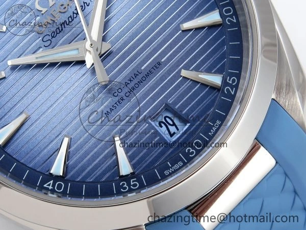 Aqua Terra 41mm VSF 1:1 Best Edition Summer Blue Dial on Blue Rubber Strap A8900 Super Clone