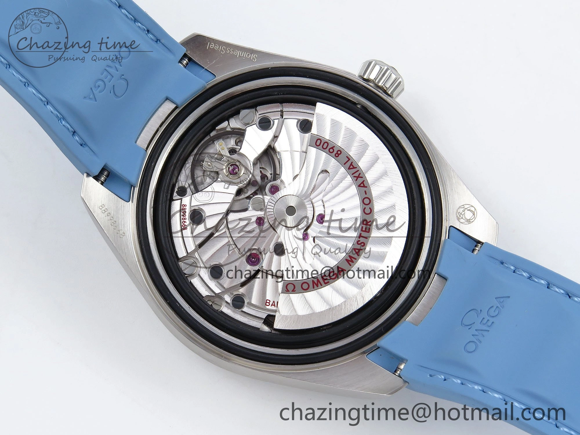 Aqua Terra 41mm VSF 1:1 Best Edition Summer Blue Dial on Blue Rubber Strap A8900 Super Clone