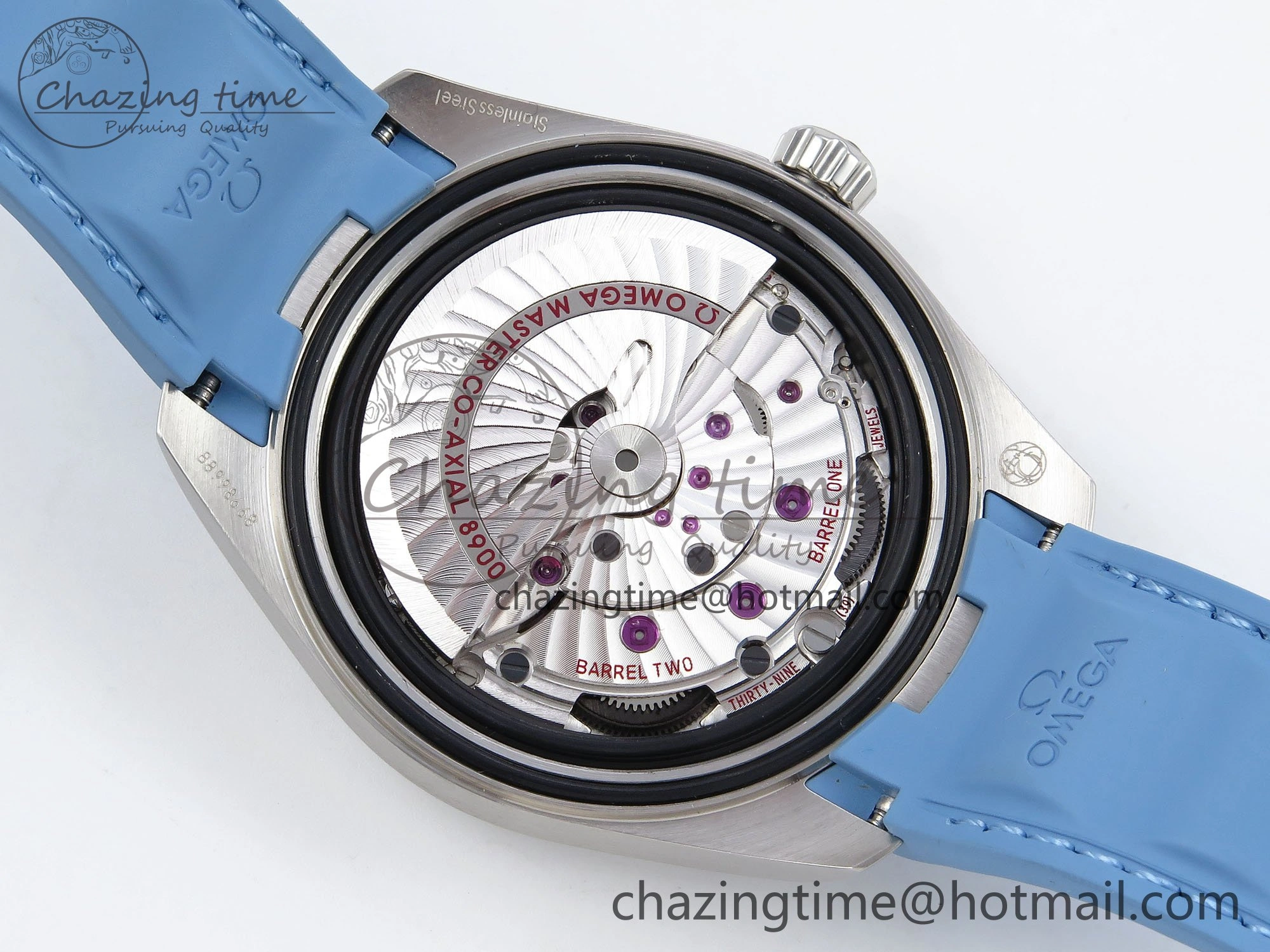 Aqua Terra 41mm VSF 1:1 Best Edition Summer Blue Dial on Blue Rubber Strap A8900 Super Clone