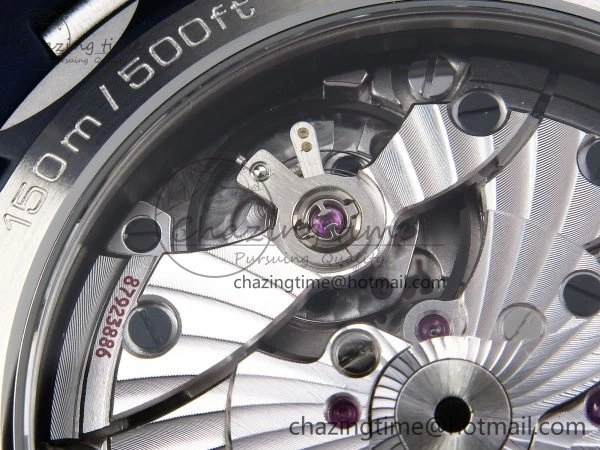 Aqua Terra GMT Worldtimer 43mm VSF 1:1 Best Edition Deep Blue Dial on Blue Rubber Strap A8938 Super Clone
