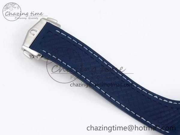 Aqua Terra GMT Worldtimer 43mm VSF 1:1 Best Edition Deep Blue Dial on Blue Rubber Strap A8938 Super Clone