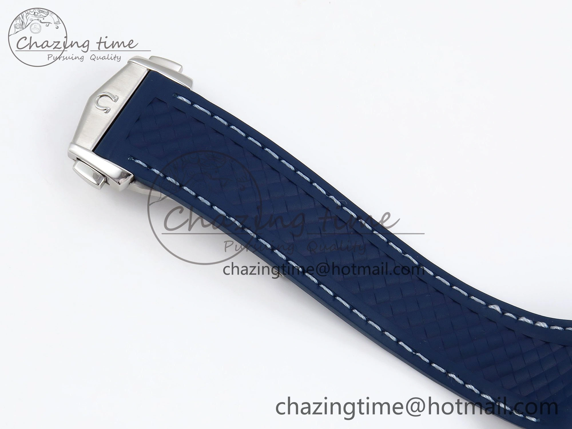 Aqua Terra GMT Worldtimer 43mm VSF 1:1 Best Edition Deep Blue Dial on Blue Rubber Strap A8938 Super Clone