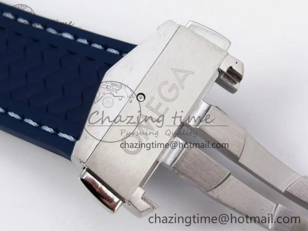 Aqua Terra GMT Worldtimer 43mm VSF 1:1 Best Edition Deep Blue Dial on Blue Rubber Strap A8938 Super Clone