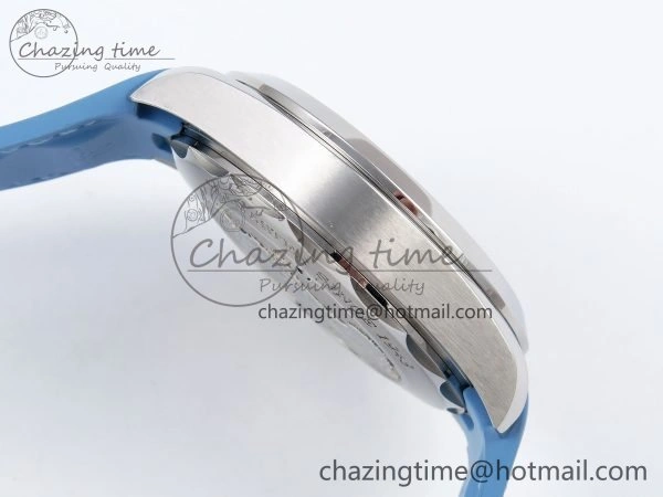 Aqua Terra GMT Worldtimer 43mm VSF 1:1 Best Edition Summer Blue Dial on Blue Rubber Strap A8938 Super Clone