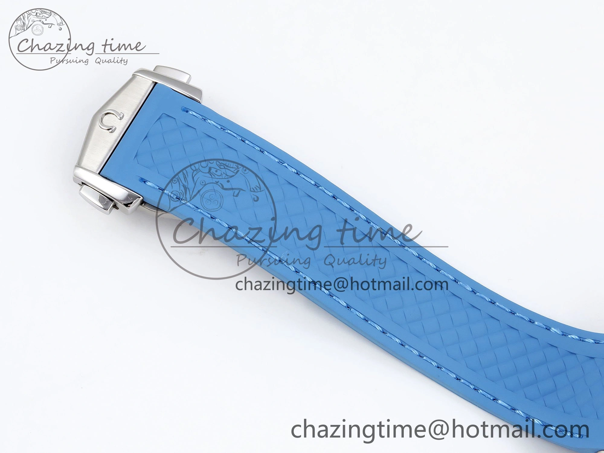 Aqua Terra GMT Worldtimer 43mm VSF 1:1 Best Edition Summer Blue Dial on Blue Rubber Strap A8938 Super Clone