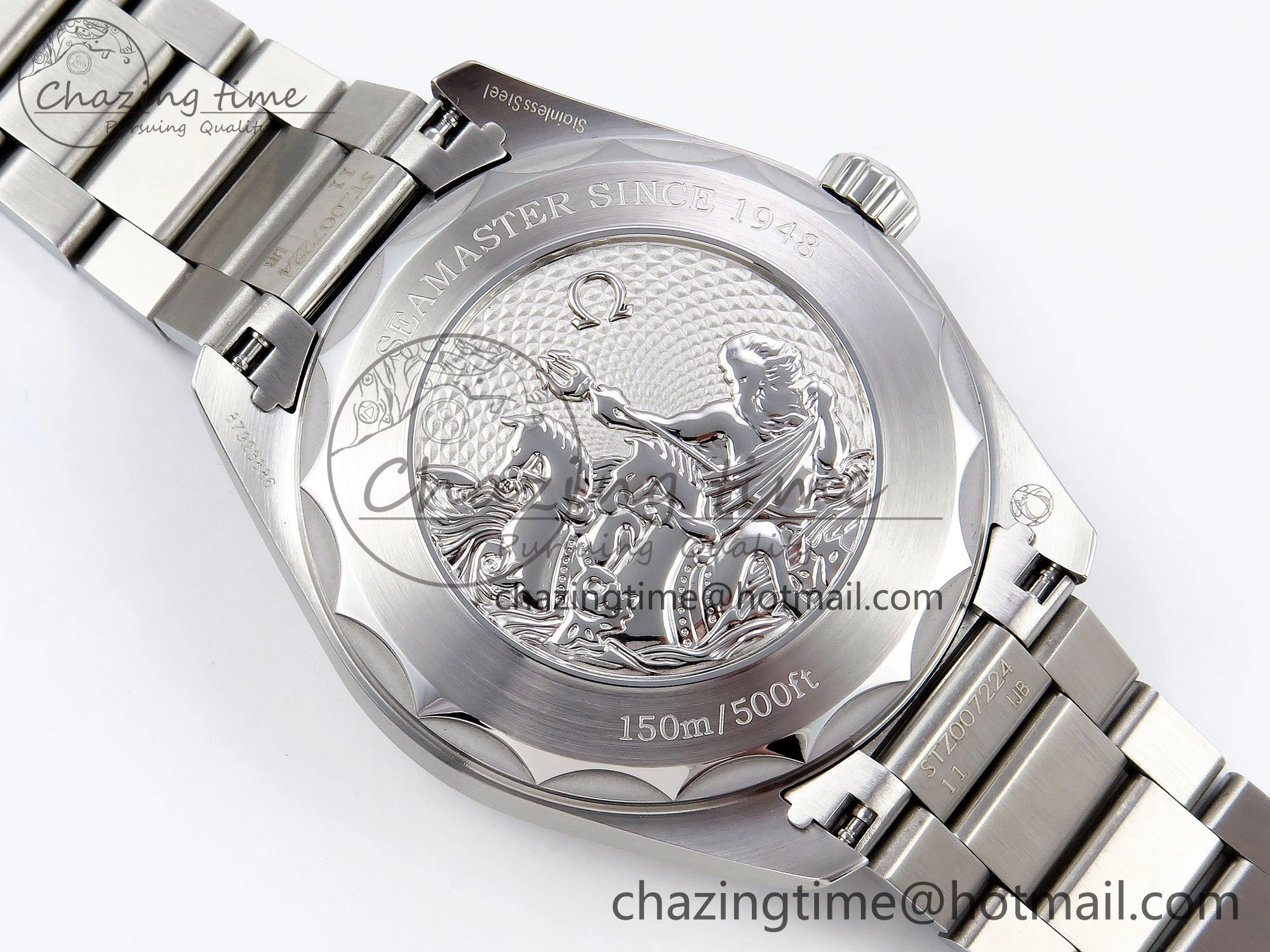Aqua Terra GMT Worldtimer 43mm VSF 1:1 Best Edition Summer Blue Dial on SS Bracelet A8938 Super Clone
