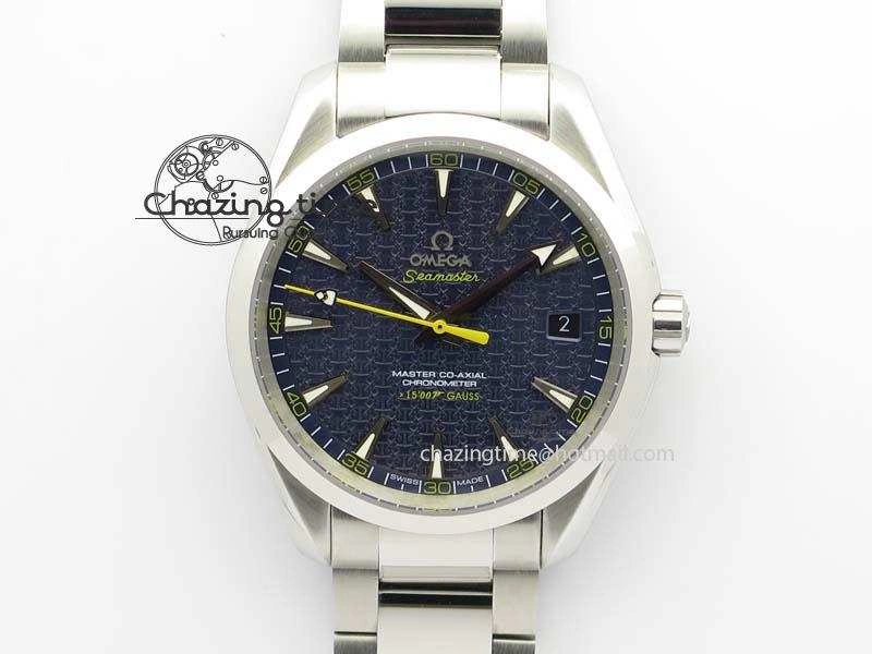 Aqua Terra ‘James Bond’ SS JHF Best Edition Blue Dial On SS Bracelet A8507