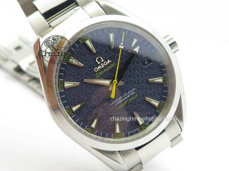 Aqua Terra ‘James Bond’ SS JHF Best Edition Blue Dial On SS Bracelet A8507