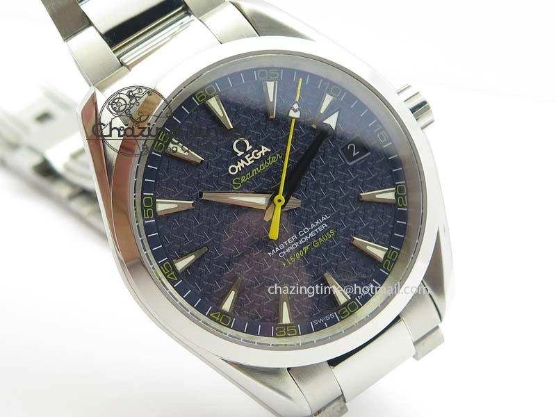 Aqua Terra ‘James Bond’ SS JHF Best Edition Blue Dial On SS Bracelet A8507