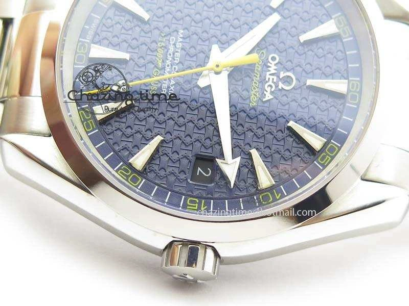 Aqua Terra ‘James Bond’ SS JHF Best Edition Blue Dial On SS Bracelet A8507