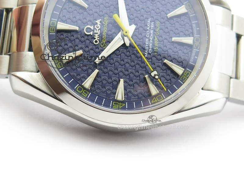 Aqua Terra ‘James Bond’ SS JHF Best Edition Blue Dial On SS Bracelet A8507