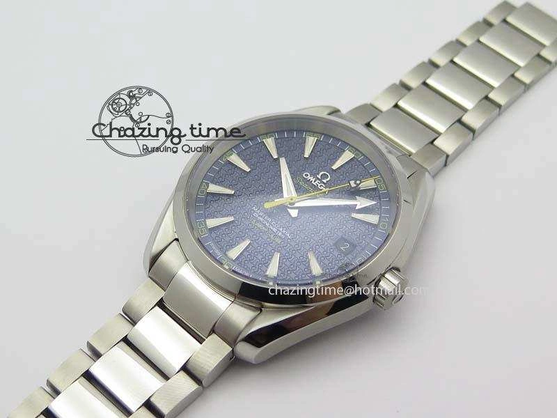 Aqua Terra ‘James Bond’ SS JHF Best Edition Blue Dial On SS Bracelet A8507