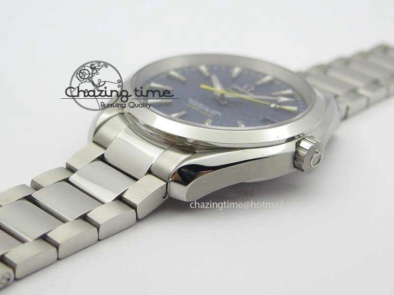 Aqua Terra ‘James Bond’ SS JHF Best Edition Blue Dial On SS Bracelet A8507