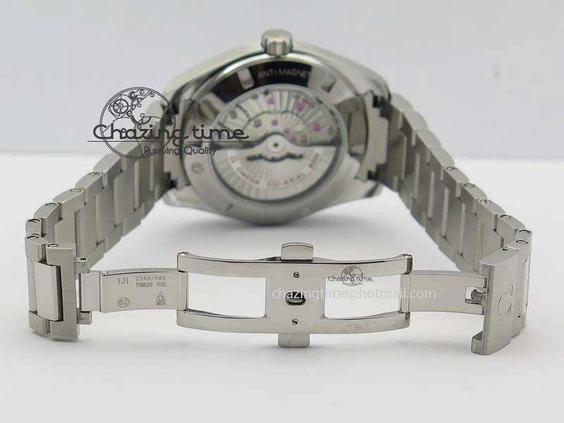 Aqua Terra “James Bond” SS V6F 1:1 Best Edition Blue Textured Dial On SS Bracelet A8500