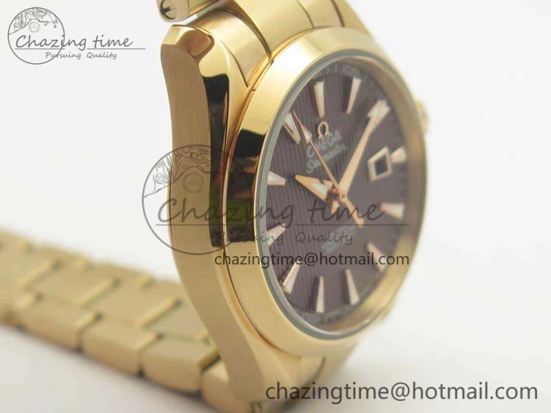 Aqua Terra Ladies 35mm RG V6F Best Edition Brown Dial On RG Bracelet A8520