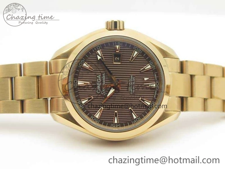 Aqua Terra Ladies 35mm RG V6F Best Edition Brown Dial On RG Bracelet A8520