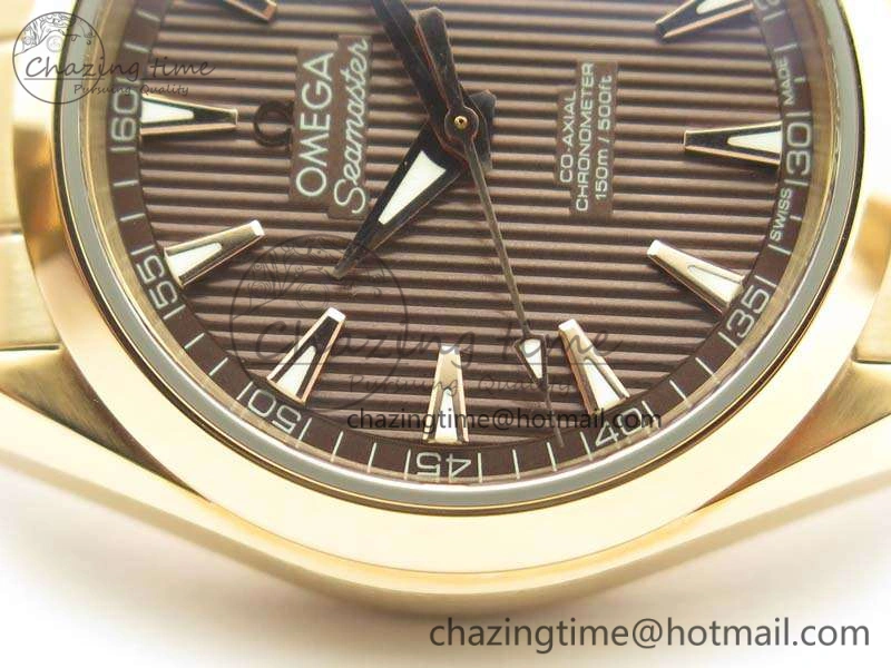 Aqua Terra Ladies 35mm RG V6F Best Edition Brown Dial On RG Bracelet A8520