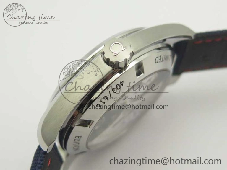 Aqua Terra Master Ryder Cup Edition VSF 1:1 Best Edition White Textured Dial on Blue Nylon Strap A8500 Super Clone