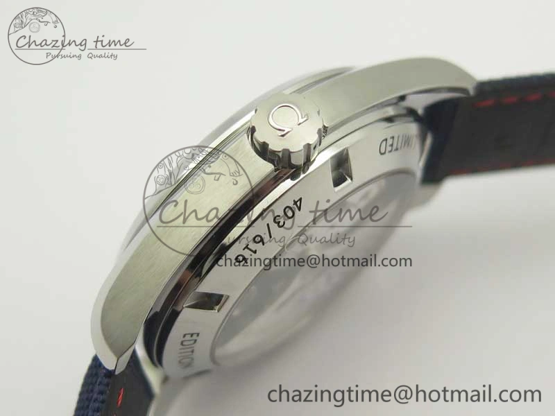 Aqua Terra Master Ryder Cup Edition VSF 1:1 Best Edition White Textured Dial on Blue Nylon Strap A8500 Super Clone