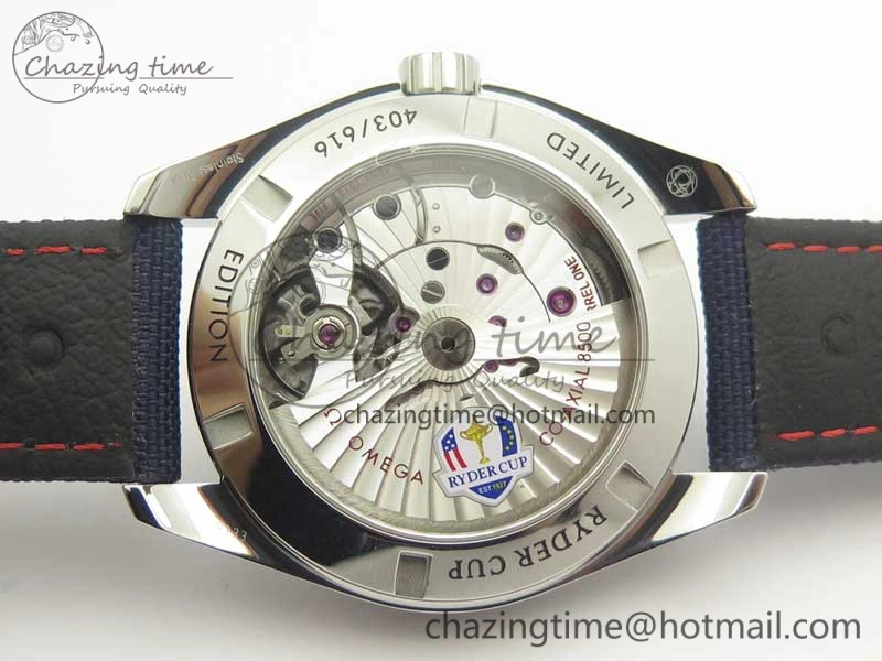 Aqua Terra Master Ryder Cup Edition VSF 1:1 Best Edition White Textured Dial on Blue Nylon Strap A8500 Super Clone