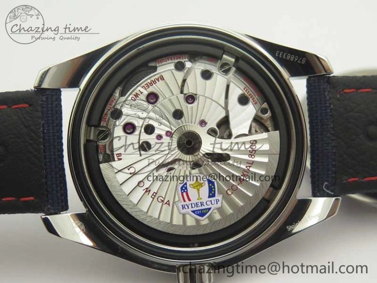Aqua Terra Master Ryder Cup Edition VSF 1:1 Best Edition White Textured Dial on Blue Nylon Strap A8500 Super Clone