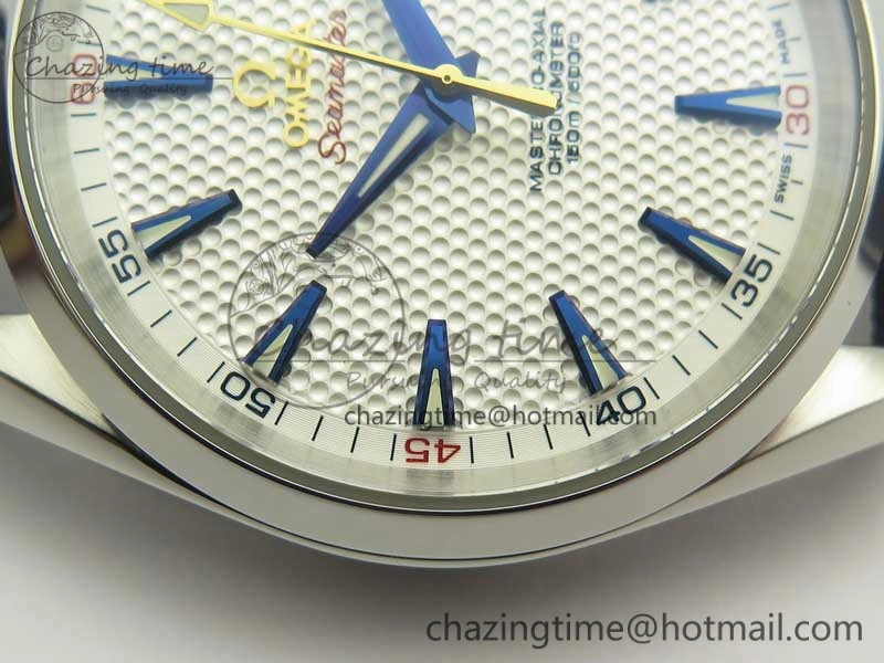 Aqua Terra Master Ryder Cup Edition VSF 1:1 Best Edition White Textured Dial on Blue Nylon Strap A8500 Super Clone