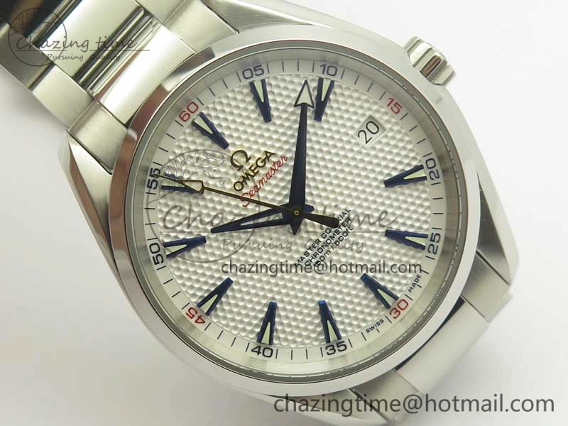 Aqua Terra Master Ryder Cup Edition VSF 1:1 Best Edition White Textured Dial on SS Bracelet A8500 Super Clone