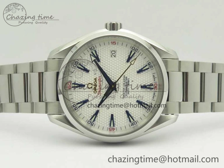 Aqua Terra Master Ryder Cup Edition VSF 1:1 Best Edition White Textured Dial on SS Bracelet A8500 Super Clone