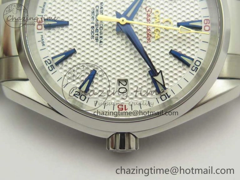 Aqua Terra Master Ryder Cup Edition VSF 1:1 Best Edition White Textured Dial on SS Bracelet A8500 Super Clone