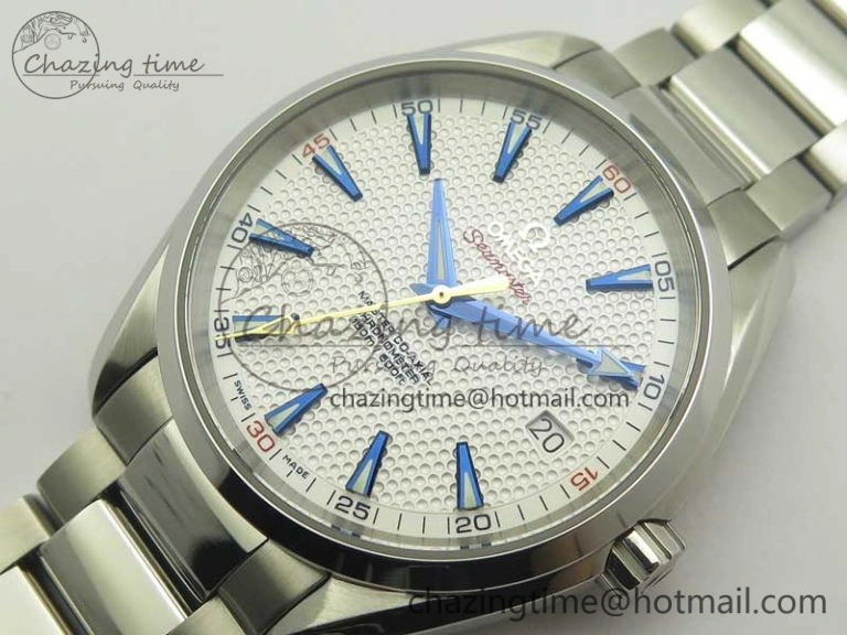 Aqua Terra Master Ryder Cup Edition VSF 1:1 Best Edition White Textured Dial on SS Bracelet A8500 Super Clone