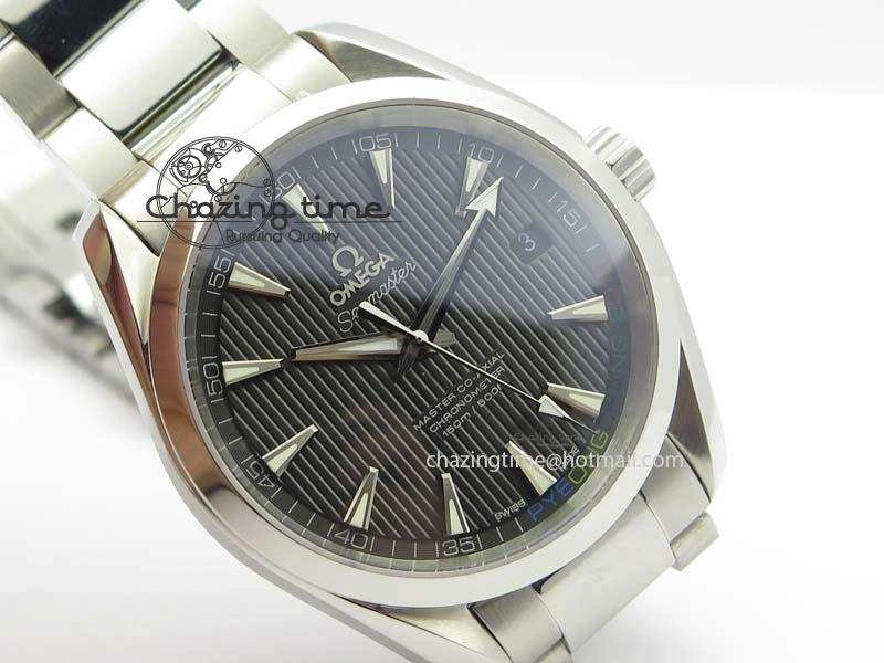 Aqua Terra ‘PyeongChang 2018’ JHF Best Edition Black Dial On SS Bracelet A8500