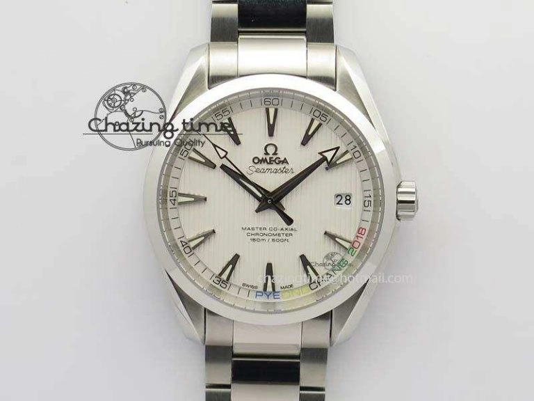 Aqua Terra ‘PyeongChang 2018’ JHF Best Edition White Dial On SS Bracelet A8500
