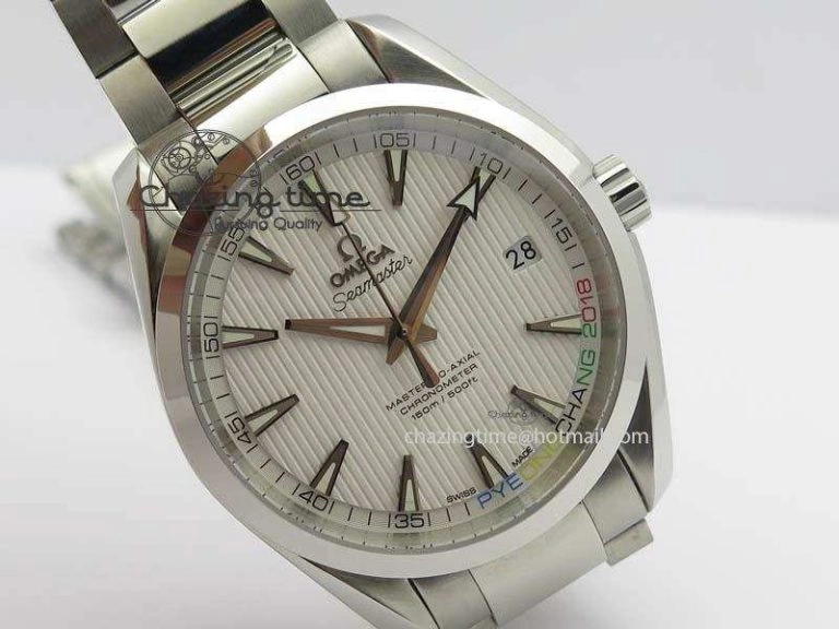 Aqua Terra ‘PyeongChang 2018’ JHF Best Edition White Dial On SS Bracelet A8500